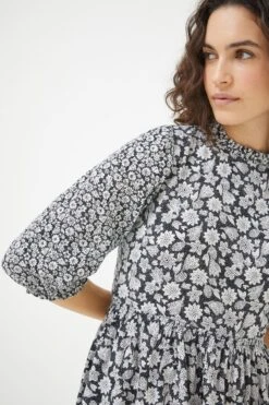 FatFace Hadley Springtime Midi Black Dress -Fat Face Shop D57 779s4