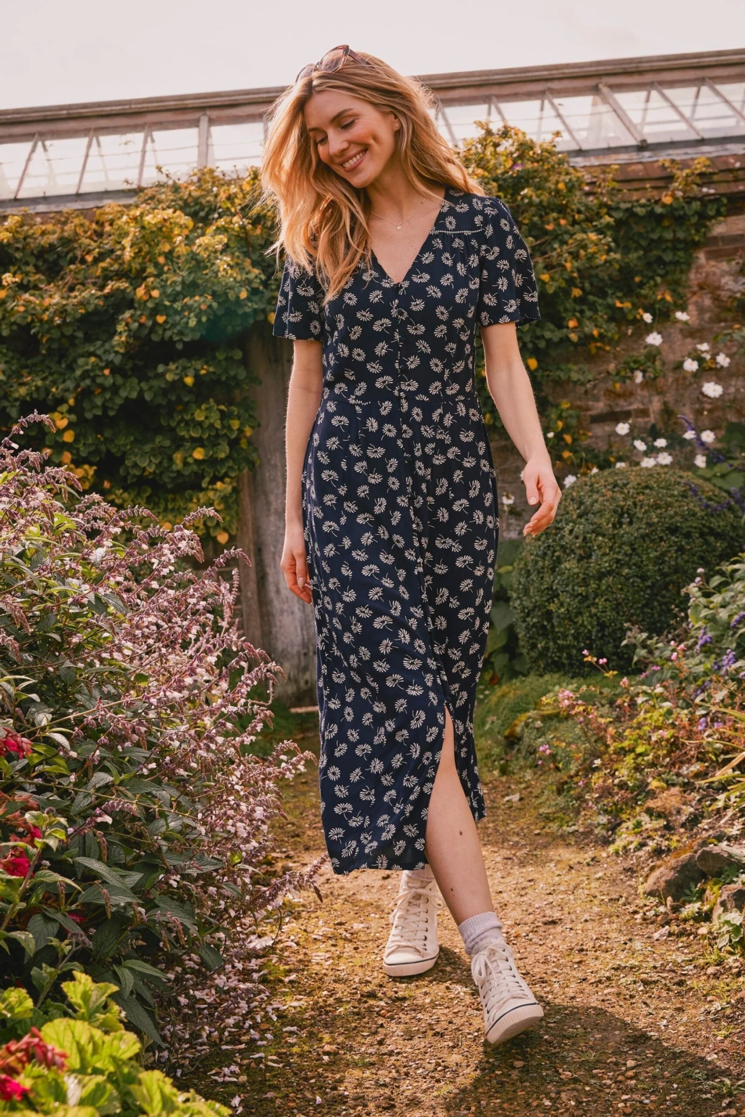 FatFace Blue Francis Daisy Midi Dress 3 FatFace Blue Francis Daisy Midi Dress