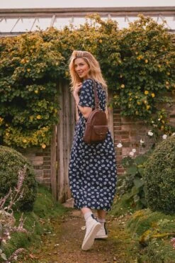 FatFace Blue Francis Daisy Midi Dress 12 FatFace Blue Francis Daisy Midi Dress -Fat Face Shop D57 780s3