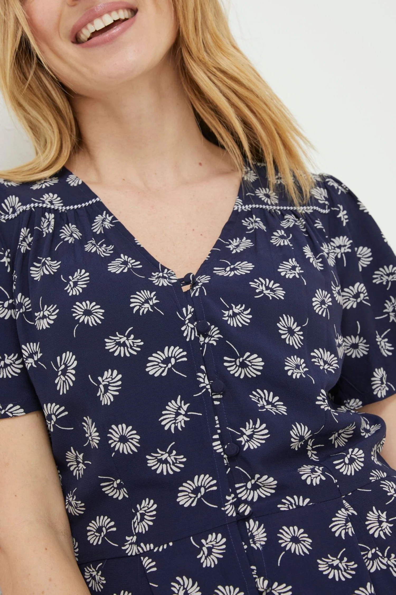 FatFace Blue Francis Daisy Midi Dress 8 FatFace Blue Francis Daisy Midi Dress - Image 6