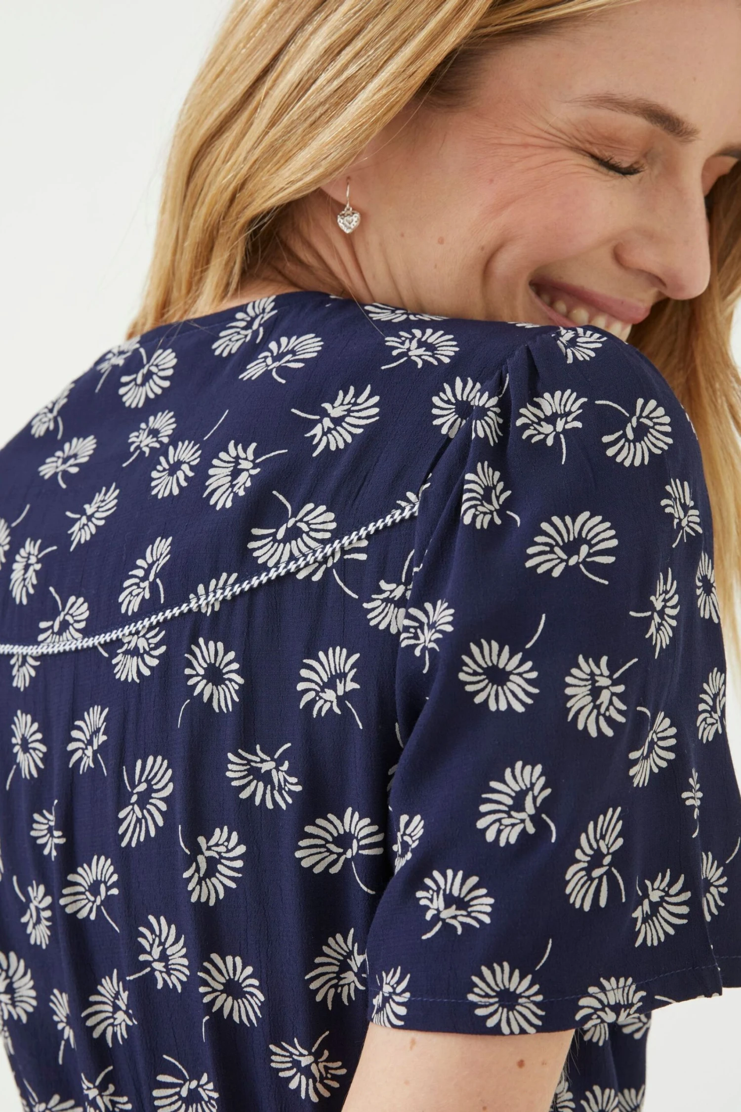 FatFace Blue Francis Daisy Midi Dress 9 FatFace Blue Francis Daisy Midi Dress - Image 7