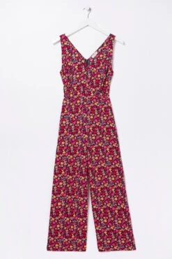 FatFace Red Aderyn Retro Ditsy Jumpsuit -Fat Face Shop D57 786s4