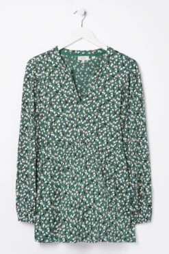 FatFace Green Poppy Ditsy Pears Tunic Top -Fat Face Shop D57 806s5