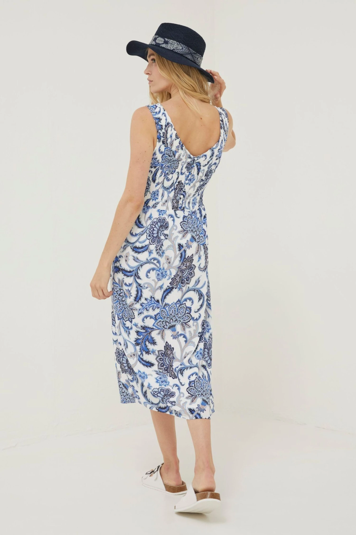 FatFace Natural Anna Palace Floral Midi Dress 5 FatFace Natural Anna Palace Floral Midi Dress - Image 3