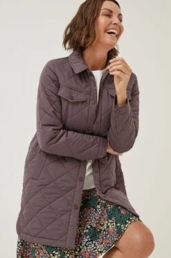 FatFace Purple Quinn Shacket