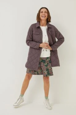 FatFace Purple Quinn Shacket 10 FatFace Purple Quinn Shacket -Fat Face Shop D57519s3