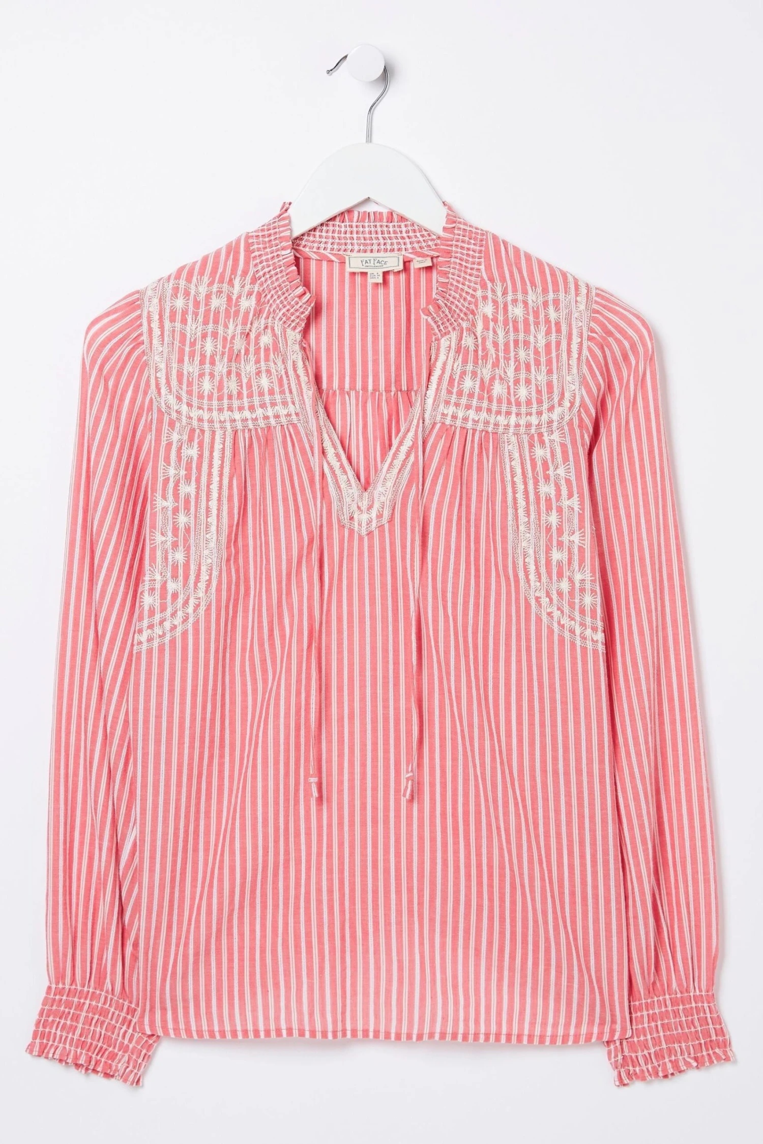 FatFace Red Nellie Stripe Blouse 7 FatFace Red Nellie Stripe Blouse - Image 5