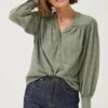 FatFace Green Lou Blouse -Fat Face Shop D57529s