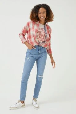 FatFace Red Frome Relaxed Check Shirt 12 FatFace Red Frome Relaxed Check Shirt -Fat Face Shop D57537s3