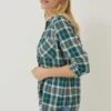 FatFace Green Olivia Check Shirt 2 FatFace Green Olivia Check Shirt -Fat Face Shop D57540s