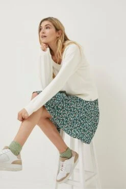 FatFace NaturalVienna V-Neck Sweat Top -Fat Face Shop D57549s6