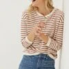 FatFace Brown Southbourne Stripe Sweat Top -Fat Face Shop D57550s