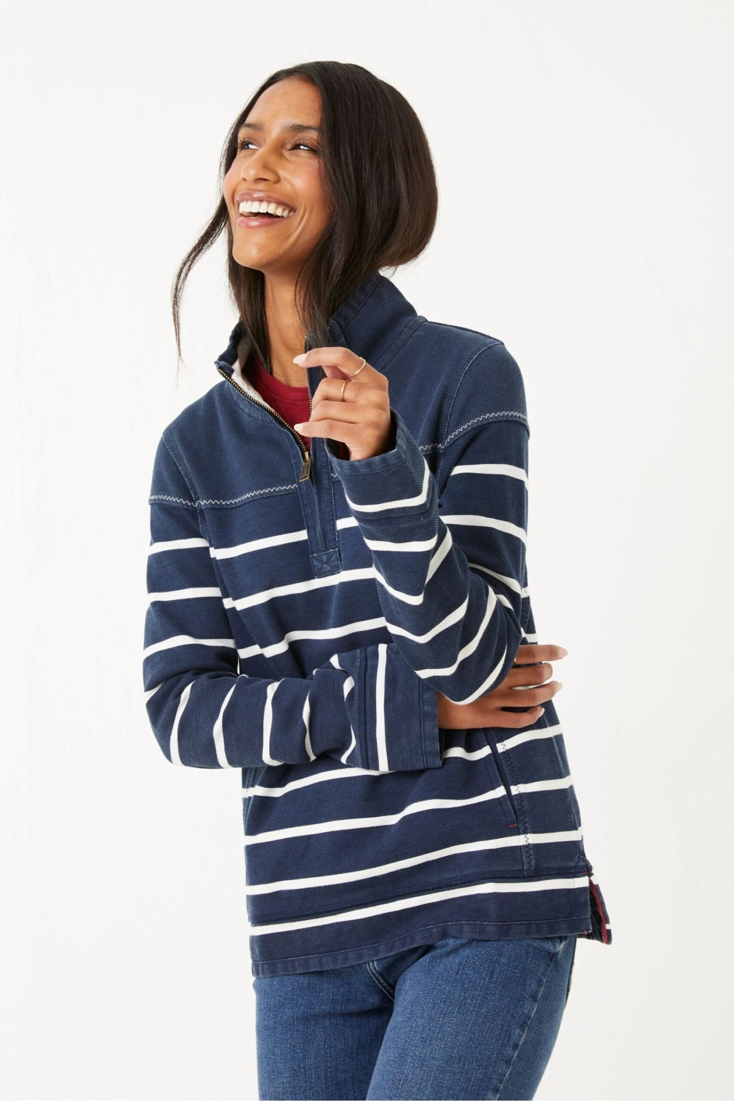 FatFace Blue Airlie Classic Breton Sweatshirt 3 FatFace Blue Airlie Classic Breton Sweatshirt