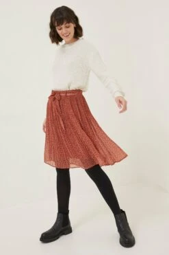 FatFace Kayleigh Seed Geo Brown Skirt