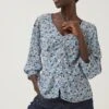 FatFace Blue Beatrice Tonal Floral Blouse 1 FatFace Blue Beatrice Tonal Floral Blouse -Fat Face Shop D57570s