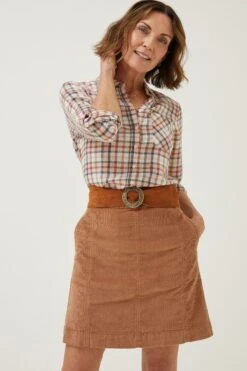 FatFace Natural Olivia Gingham Check Shirt -Fat Face Shop D57571s3