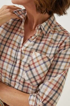 FatFace Natural Olivia Gingham Check Shirt -Fat Face Shop D57571s6