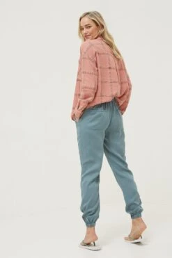 FatFace Green Lyme Plain Joggers -Fat Face Shop D57577s2