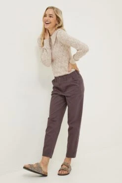 FatFace Purple Aspen Tapered Chinos -Fat Face Shop D57582s3