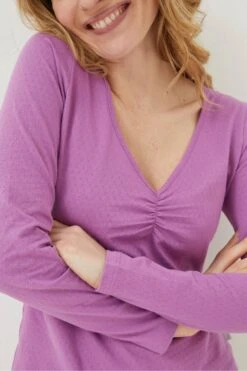 FatFace Pink Iris Pointelle Top 8 FatFace Pink Iris Pointelle Top -Fat Face Shop D57585s3