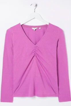 FatFace Pink Iris Pointelle Top 9 FatFace Pink Iris Pointelle Top -Fat Face Shop D57585s4