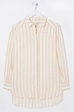 FatFace Billie Linen Blend White Shirt -Fat Face Shop D57594s9