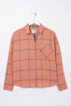 FatFace Frome Relaxed Check Brown Shirt -Fat Face Shop D57595s6