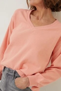 FatFace Orange Vienna V-Neck Sweatshirt 10 FatFace Orange Vienna V-Neck Sweatshirt -Fat Face Shop D57599s4