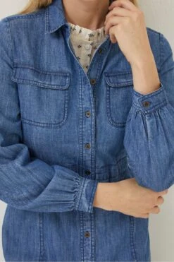 FatFace Blue Tabitha Denim Shirt Dress 10 FatFace Blue Tabitha Denim Shirt Dress -Fat Face Shop D57784s4