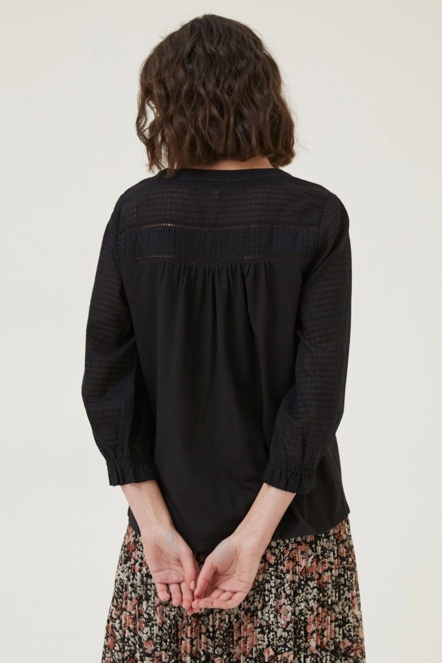 FatFace Winnie Button Through Black Top 4 FatFace Winnie Button Through Black Top - Image 2