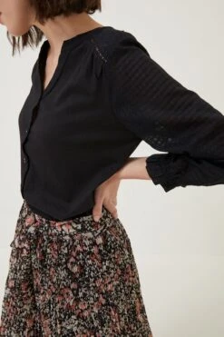 FatFace Winnie Button Through Black Top 10 FatFace Winnie Button Through Black Top -Fat Face Shop D57797s4