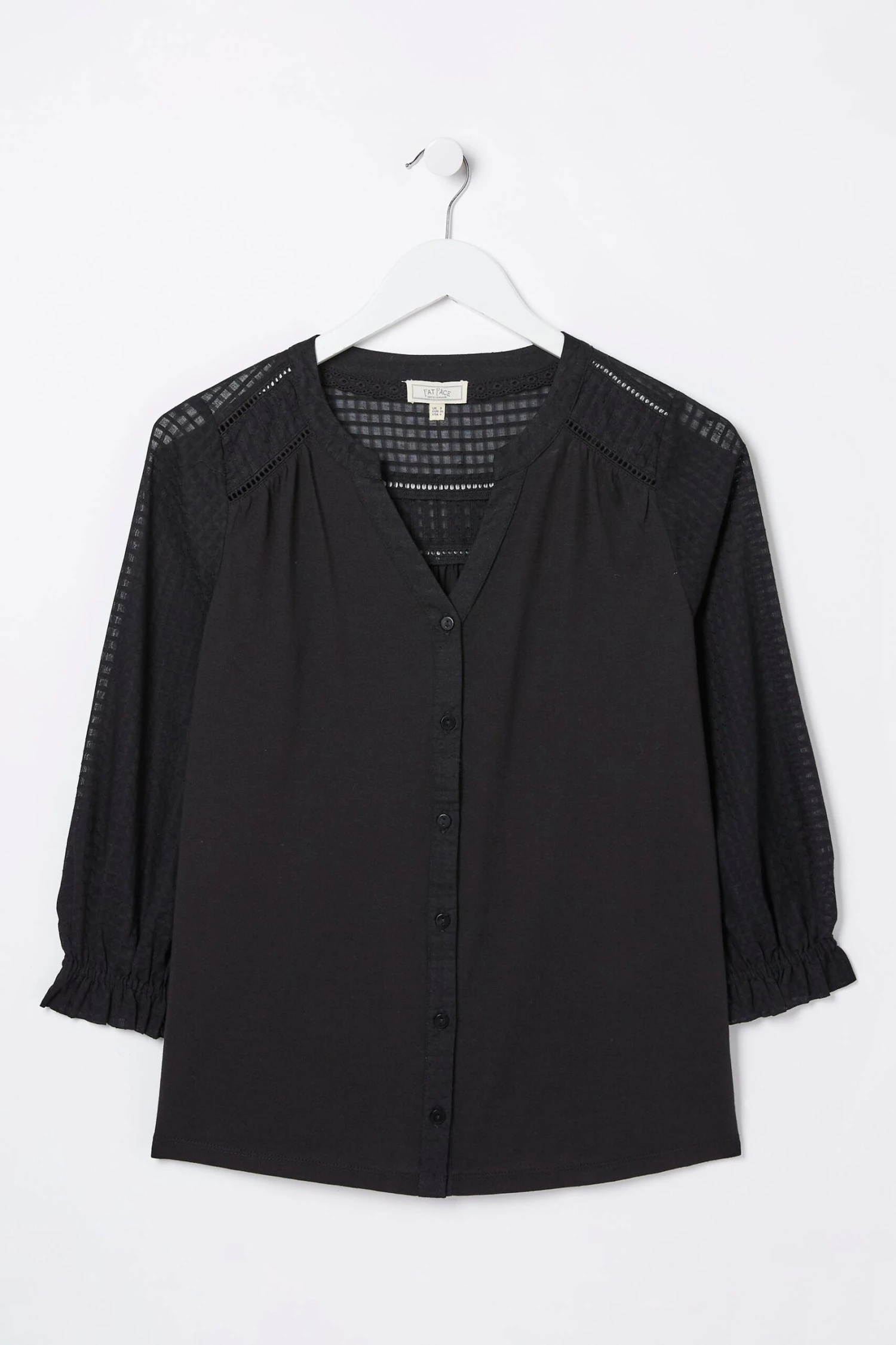 FatFace Winnie Button Through Black Top 7 FatFace Winnie Button Through Black Top - Image 5