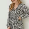 FatFace Poppy Spring Floral Black Tunic Top -Fat Face Shop D57805s