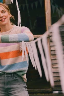 FatFace Purple Neighbourhood Stripe Jumper 12 FatFace Purple Neighbourhood Stripe Jumper -Fat Face Shop D57813s3