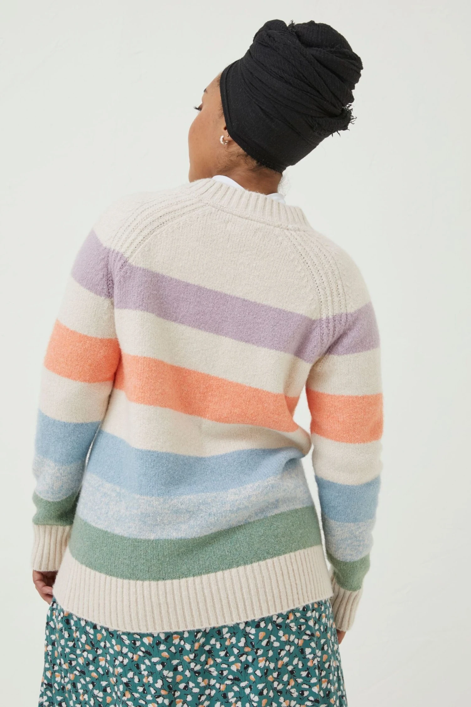 FatFace Purple Neighbourhood Stripe Jumper 7 FatFace Purple Neighbourhood Stripe Jumper - Image 5