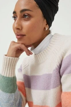 FatFace Purple Neighbourhood Stripe Jumper 16 FatFace Purple Neighbourhood Stripe Jumper -Fat Face Shop D57813s7