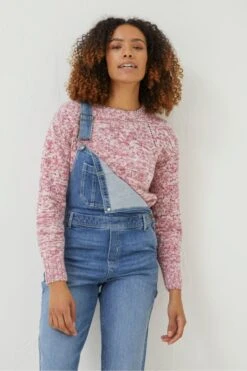 FatFace Red Carly Twist Jumper