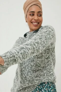 FatFace Green Carly Twist Jumper 14 FatFace Green Carly Twist Jumper -Fat Face Shop D57817s6