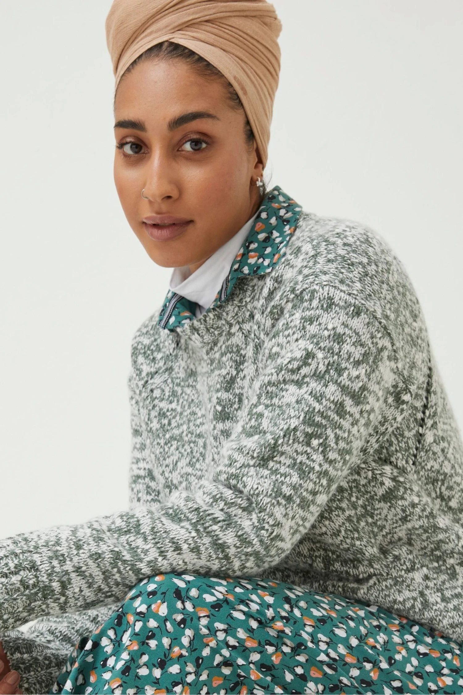 FatFace Green Carly Twist Jumper 9 FatFace Green Carly Twist Jumper - Image 7