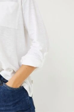 FatFace White Paige Jersey Polo Shirt 9 FatFace White Paige Jersey Polo Shirt -Fat Face Shop D57819s3