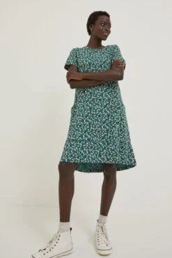 FatFace Green Simone Pears Jersey Dress