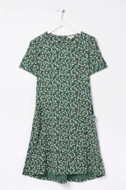 FatFace Green Simone Pears Jersey Dress -Fat Face Shop D57828s5