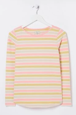 FatFace Natural Block Breton Organic Cotton T-Shirt -Fat Face Shop D57834s5