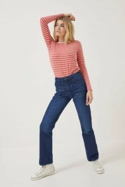 FatFace Red Breton Organic Cotton T-Shirt -Fat Face Shop D57835s3