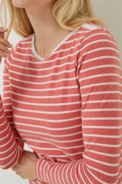 FatFace Red Breton Organic Cotton T-Shirt -Fat Face Shop D57835s4