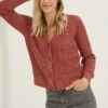 FatFace Lucy Cable Brown Cardigan -Fat Face Shop D57839s