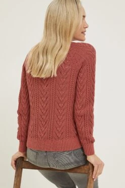 FatFace Lucy Cable Brown Cardigan 9 FatFace Lucy Cable Brown Cardigan -Fat Face Shop D57839s3