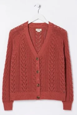 FatFace Lucy Cable Brown Cardigan 11 FatFace Lucy Cable Brown Cardigan -Fat Face Shop D57839s5