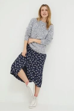 FatFace Blue Carly Twist Jumper