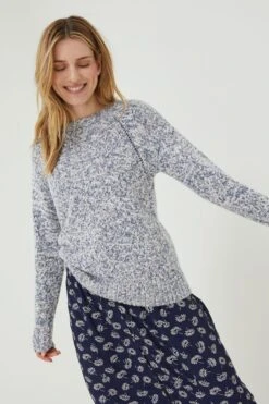FatFace Blue Carly Twist Jumper -Fat Face Shop D57843s3